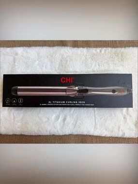 CHI XL Titanium Curling Iron 1.25 inch barrel 8 inch extended for shiny hair